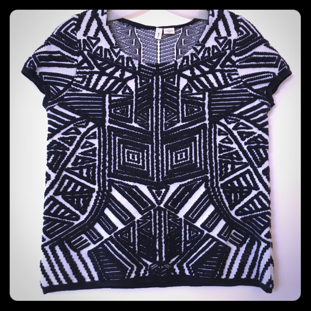 Moth by Anthropologie Dahlia Jacquard Sweater Top